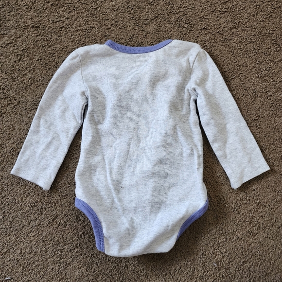 Blue/Grey Anchor Onesie, Kid's 9M - Picture 3 of 7